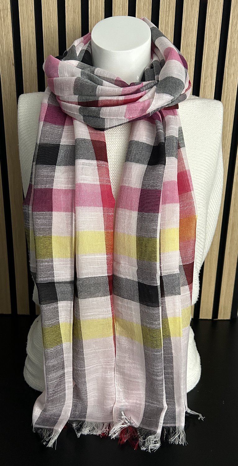 Dames Sjaal Zomer Sjaal Roze-Geel
