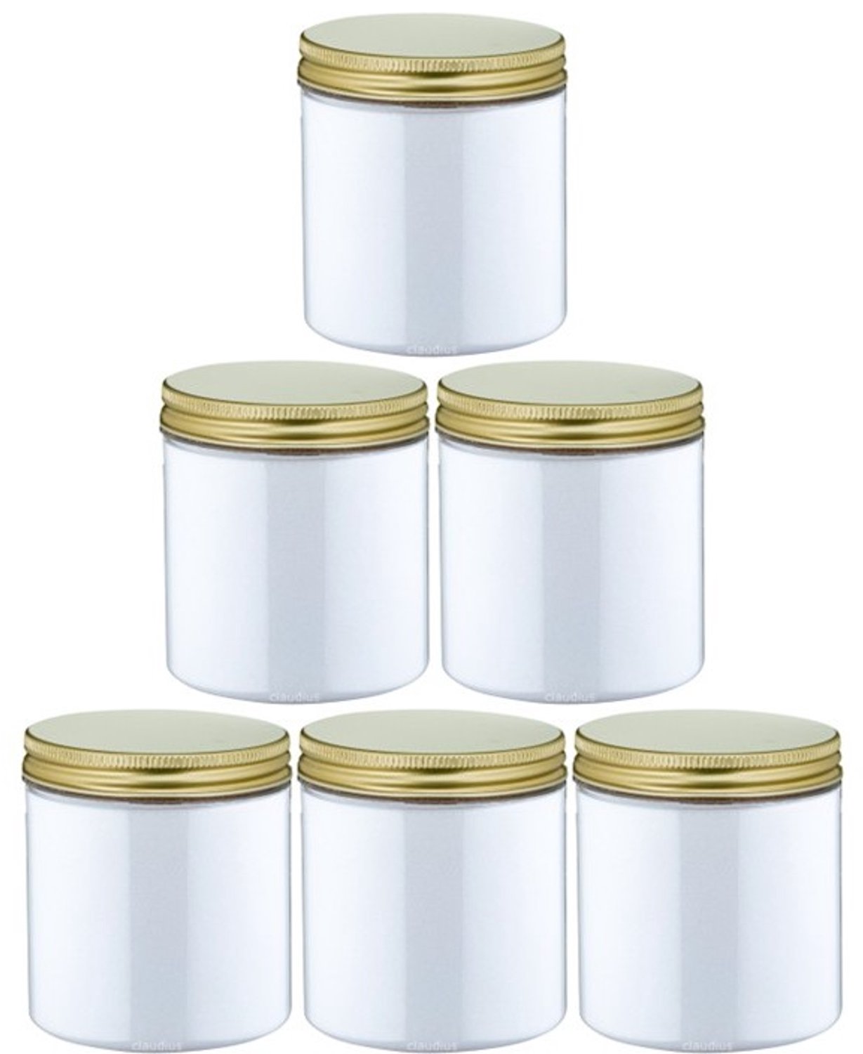 Claudius Scrubzout Perzik 300 gram - Pot met gouden deksel - set van 6 stuks - Hydraterende Lichaamsscrub - Body Scrub