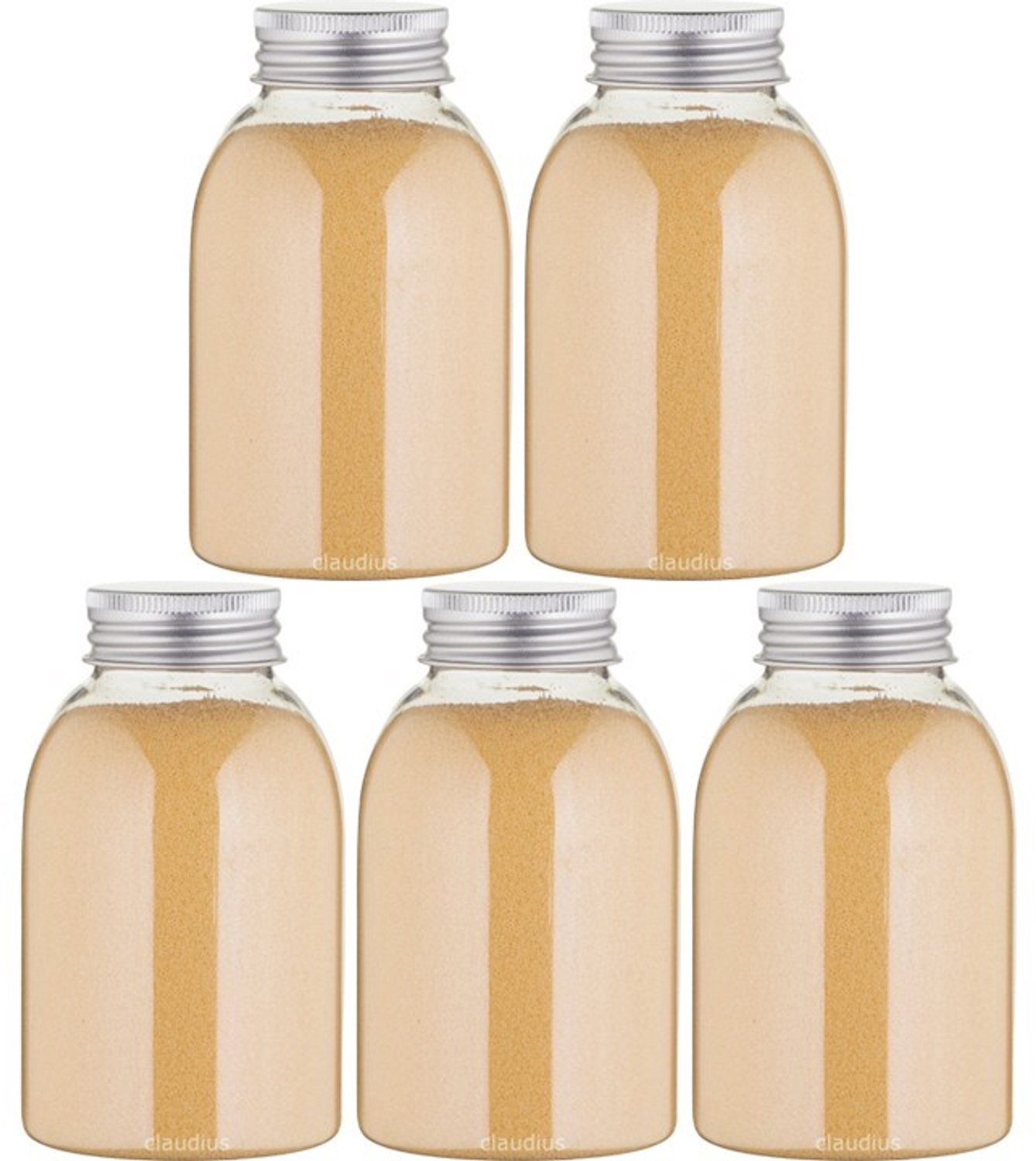 Claudius Scrubzout Sweet Orange & Cedarwood - 300 gram - Fles met aluminium dop - set van 5 stuks - Hydraterende Lichaamsscrub - Body Scrub