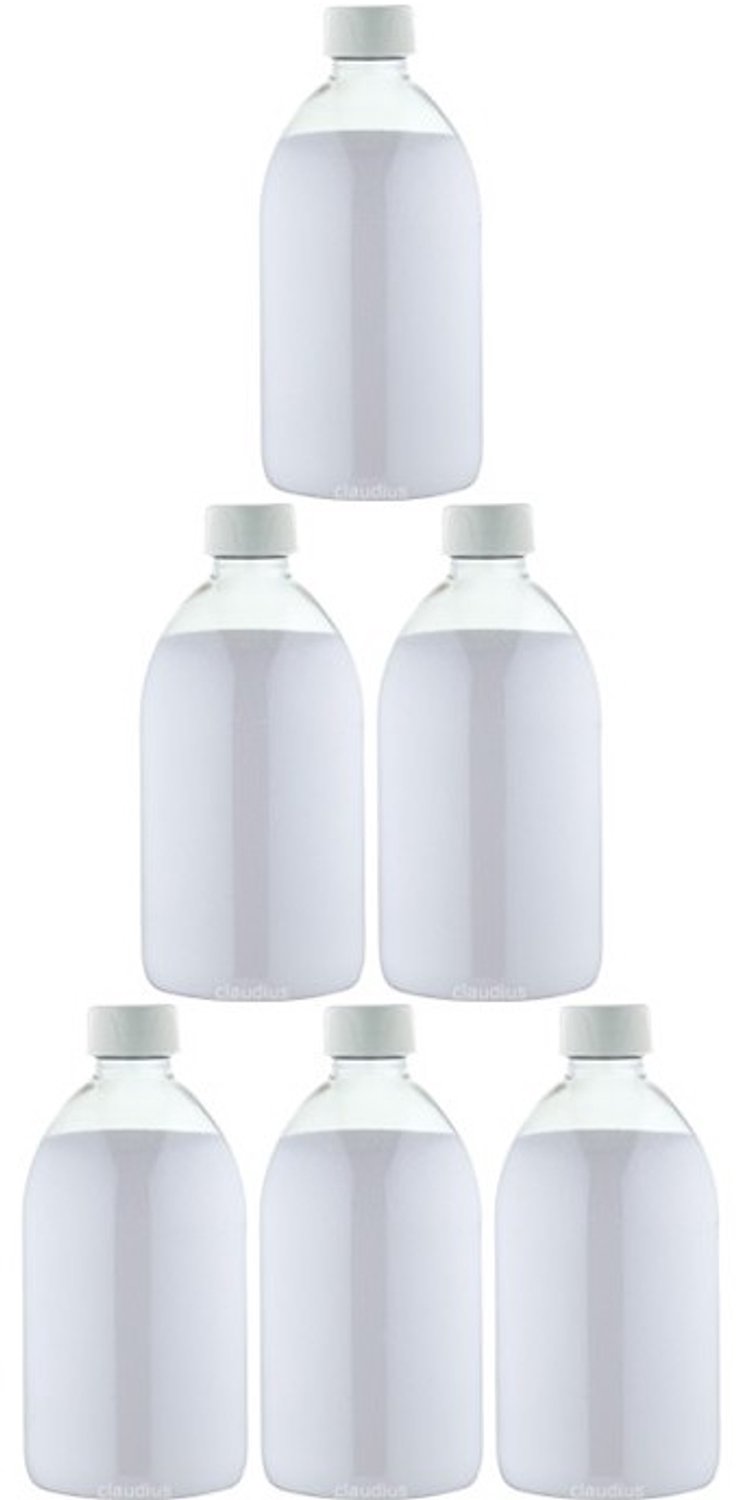 Claudius Scrubzout Perzik 650 gram - Fles met witte dop - set van 6 stuks - Hydraterende Lichaamsscrub - Body Scrub