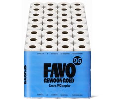 Favo Toiletpapier – 96 rollen – 180 vellen per rol – zacht & sterk wc-papier – voordeelverpakking
