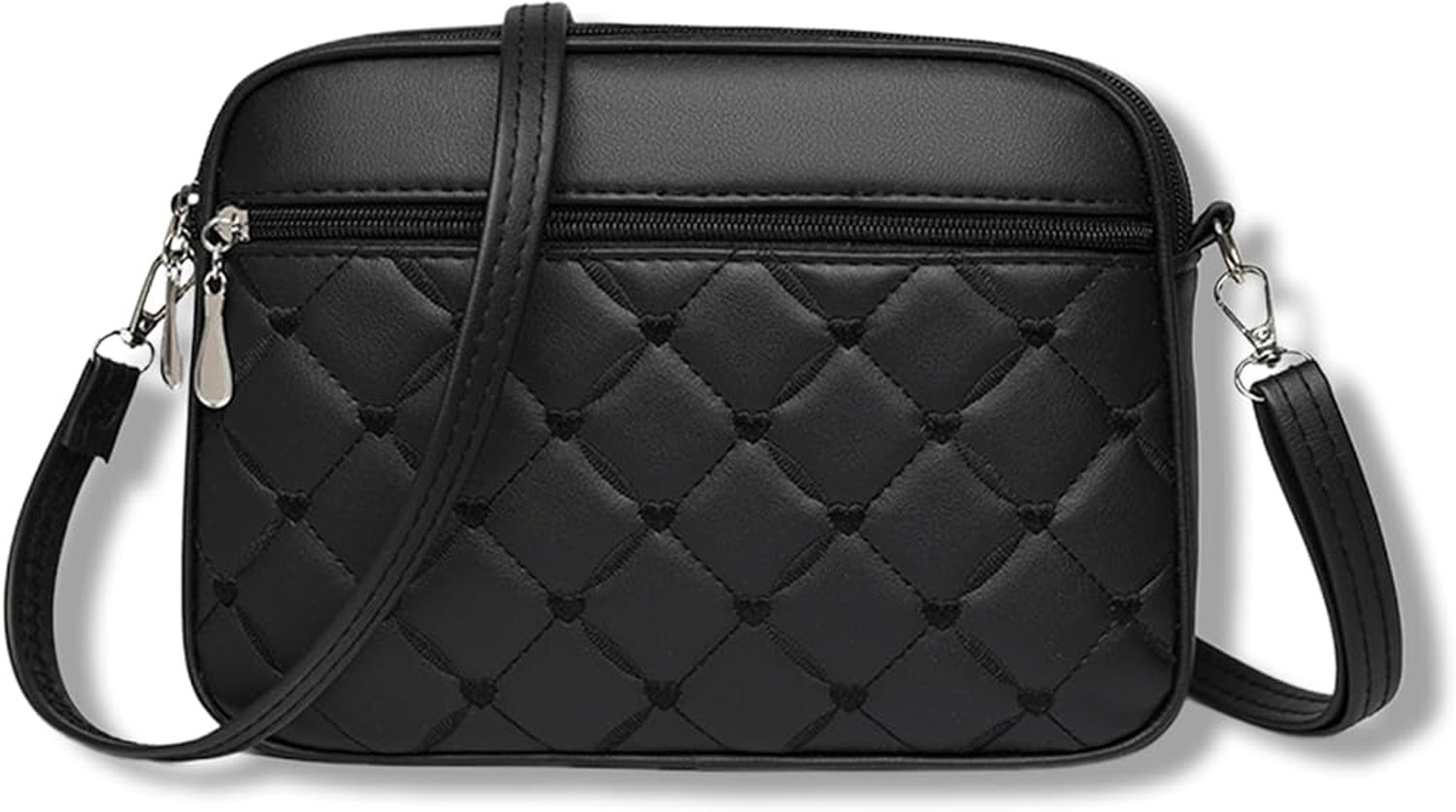 Dames tas – gewatteerde schoudertas en crossbodytas – stijlvol en modieus – voor dagelijks gebruik, werk en uitgaan – Zwart