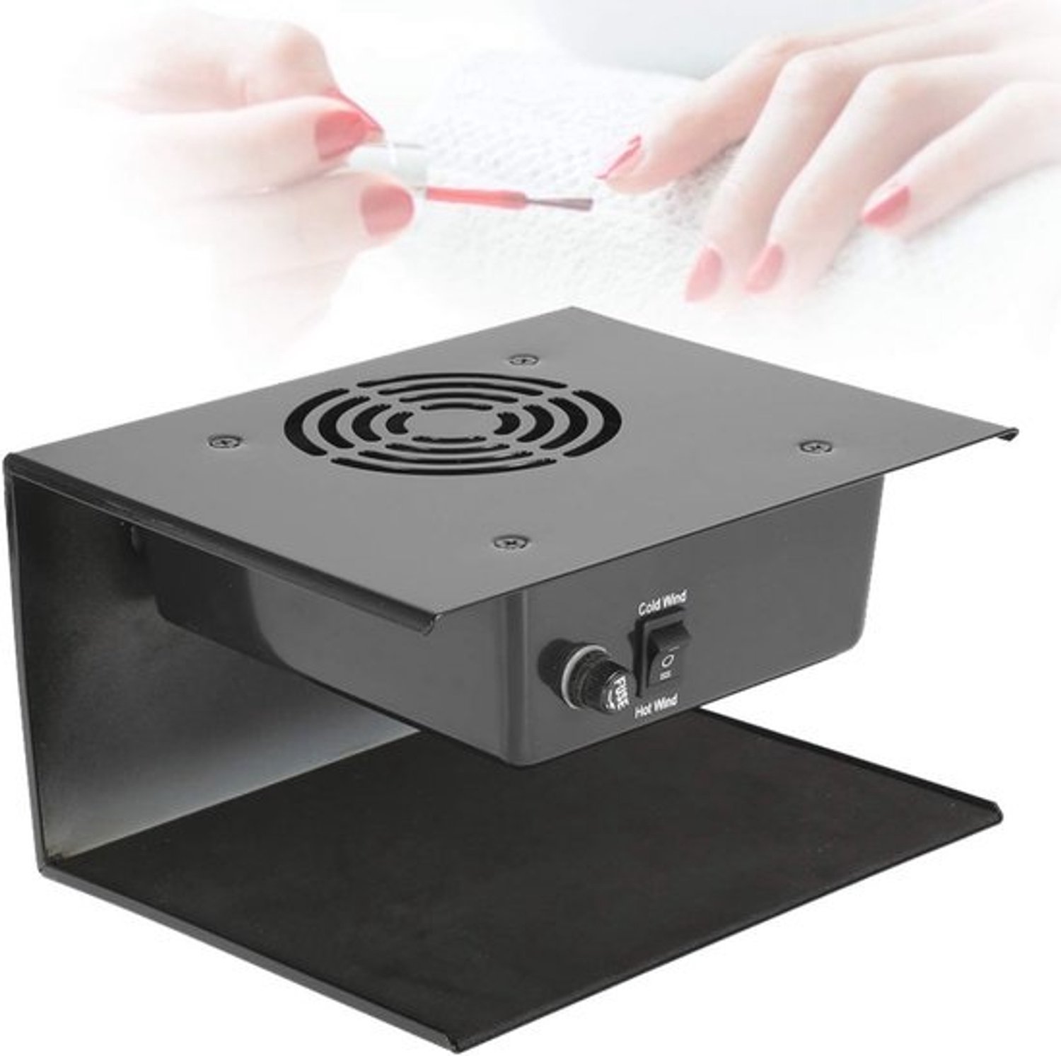 Koude en warme nageldroger - 300 W - elektrische ventilator voor nagellak en UV-gel