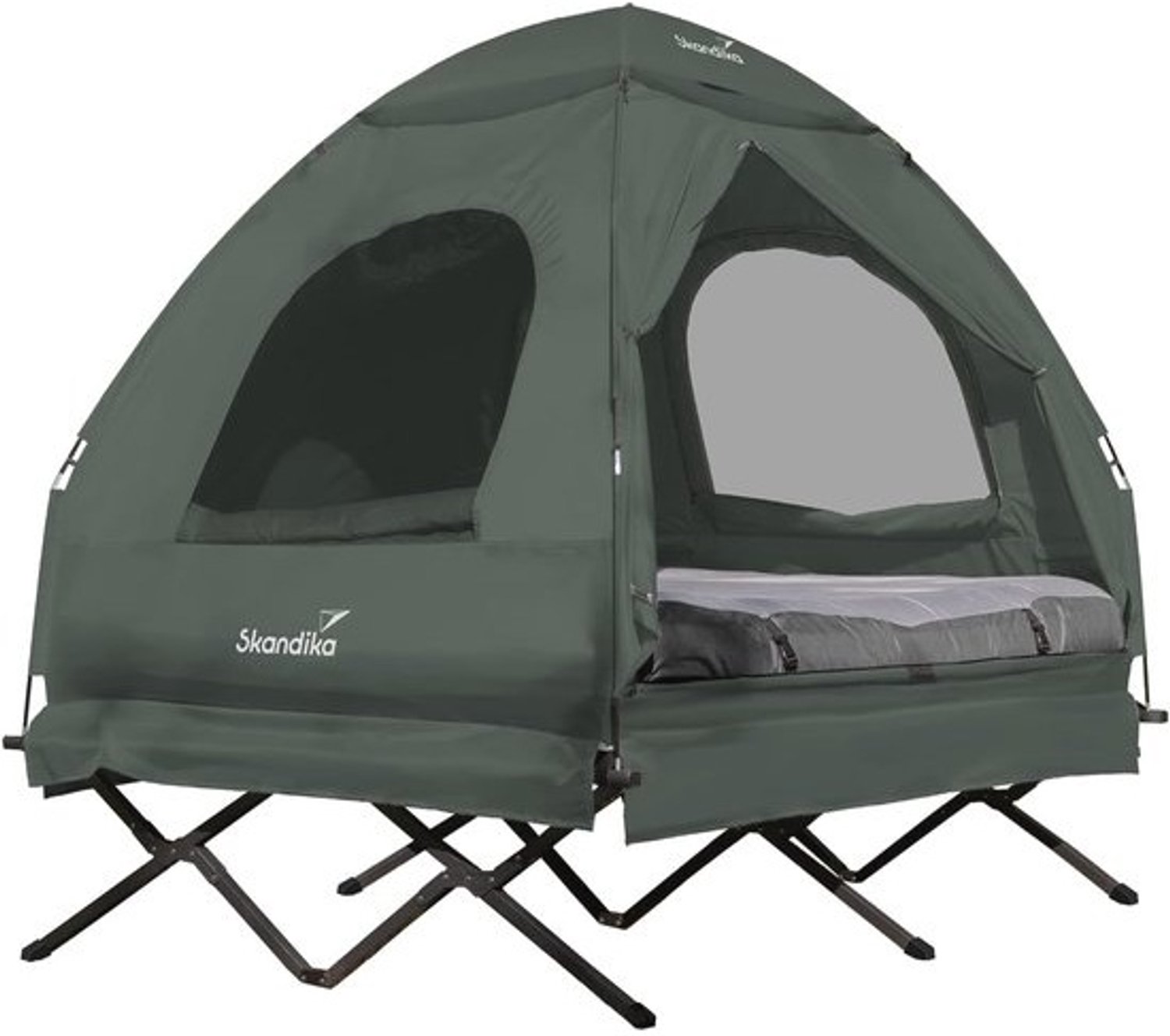 Tentligstoel - voor 2 personen - 4-in-1 veldbed - met opblaasbaar luchtmatras - en waterdichte tent