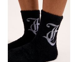 Juicy Couture Seasonal Fluffy Socks 2 Pack ZWART - Maat One Size