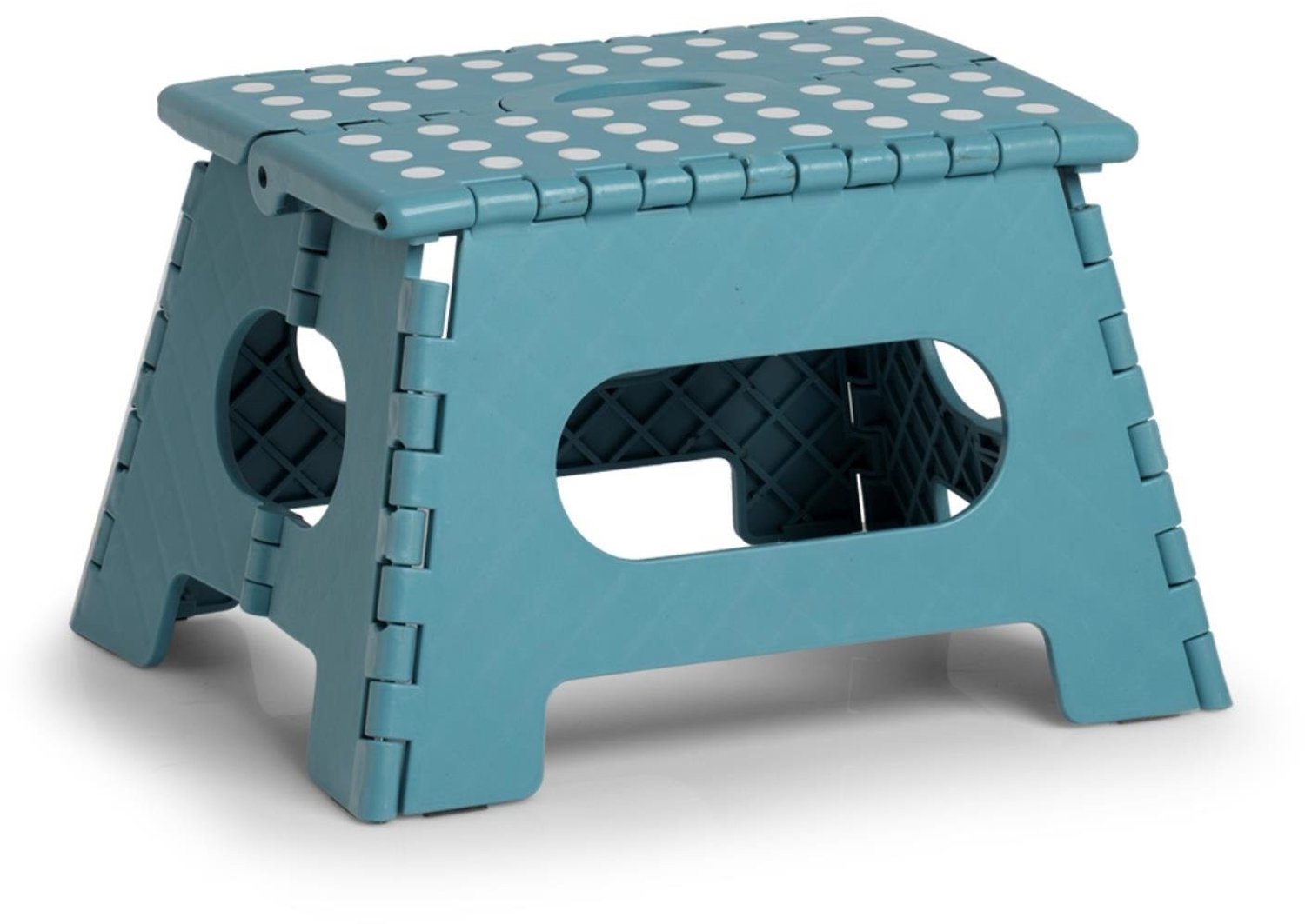 ZELLER - Opvouwbaar antislip opstapkrukje, zeegroen, 35 x 28 x 22 cm