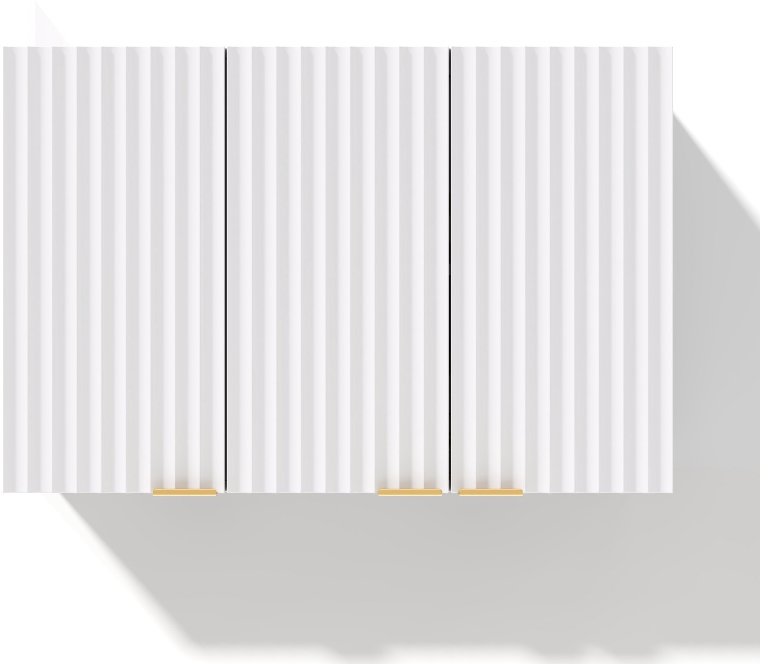 CHICFURN Keukenkast 90 cm - Wandmontage - 3 deuren - Wandkast - Keuken - MDF - Wit