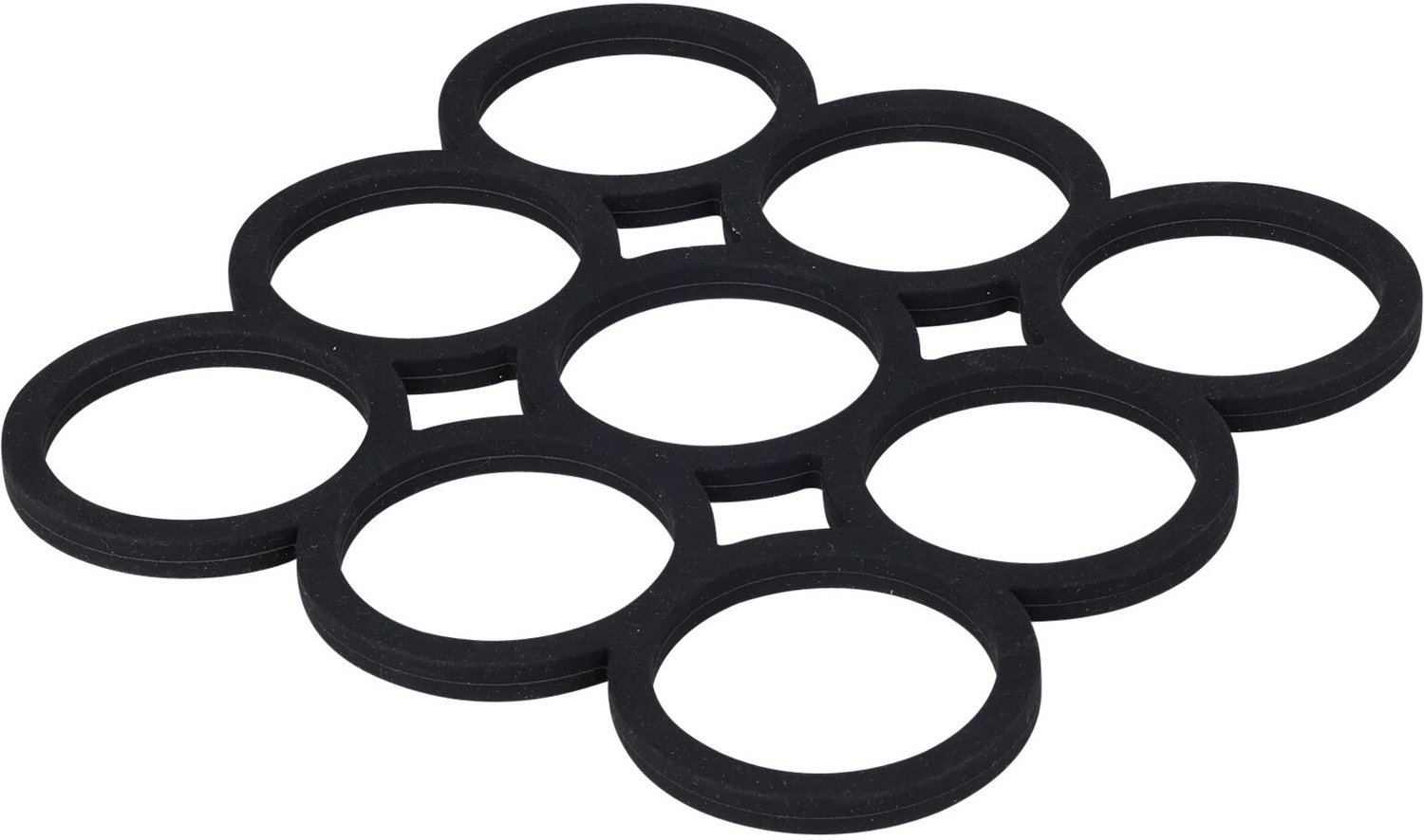 EH Excellent Houseware - Siliconen pannenonderzetter voor hete pannen, zwart