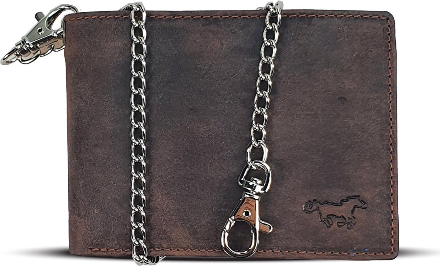 Portemonnee Heren - Compact - Portefeuille ketting - Chain Wallet Hunter Bruin