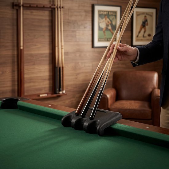 3 Gaten Biljartkeu Houder, Draagbare Antislip Stabiele Ondersteuning Biljart Snooker Keu Houder van Peradon — afbeelding 3