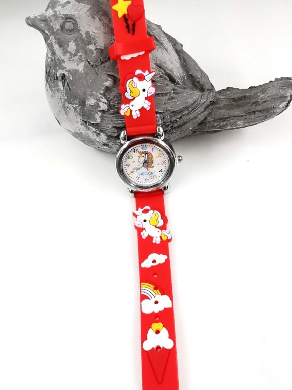 kleding - schoenen - accessoires - kindermode - meisjes - horloge - eenhoorn - rood