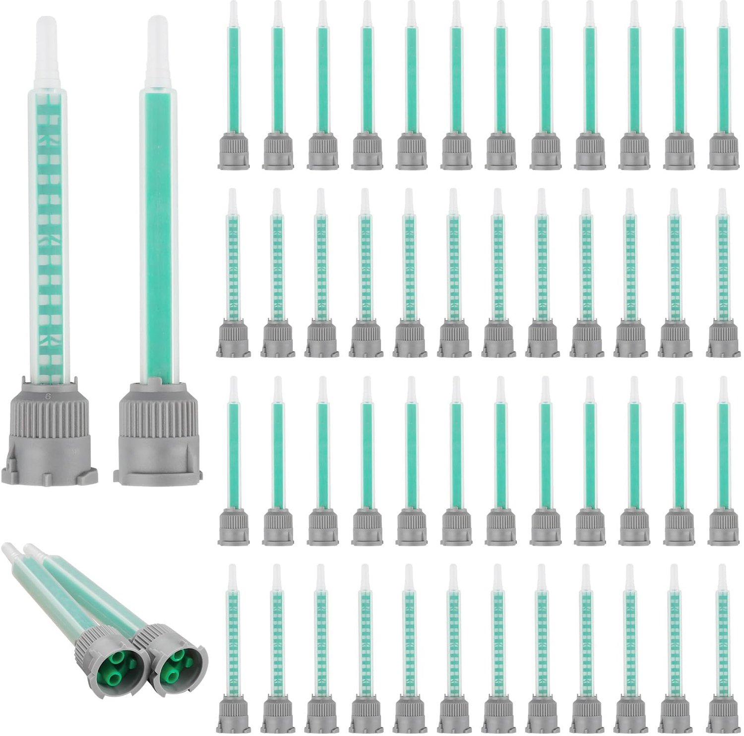 Statische mengmondstukken 9 cm - 50 stuks - voor 2K-lijm en epoxyhars - ideaal voor precisie mengen - Vemera