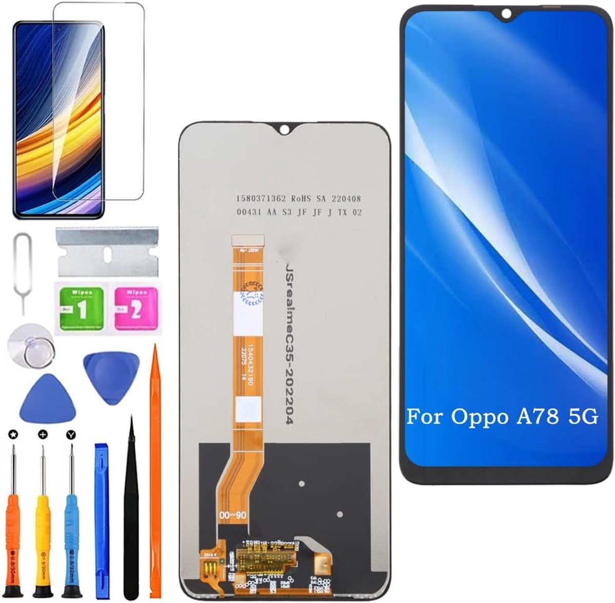 Displayscherm voor Oppo A78 5G CPH2483 CPH2495