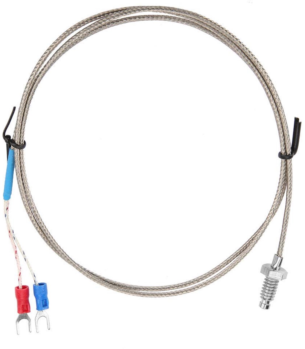 1-5M Lengte Thermokoppel K Type Kabel M6 BSW Schroefdraad Temperatuur Meetsonde K Thermokoppel Sensoren met Breed Meetbereik(1M)