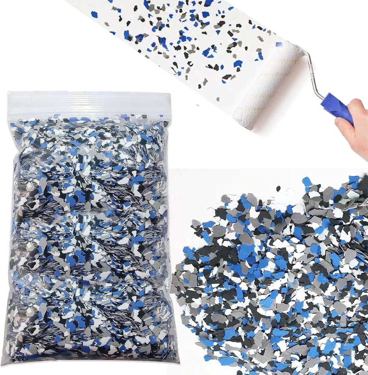 Beton Tekening Kit - Epoxy Vloer Decoratie Chips 500g, Marmer Effect voor Garagevloer, Beton, Muur en DIY Projecten Binnen en Buiten