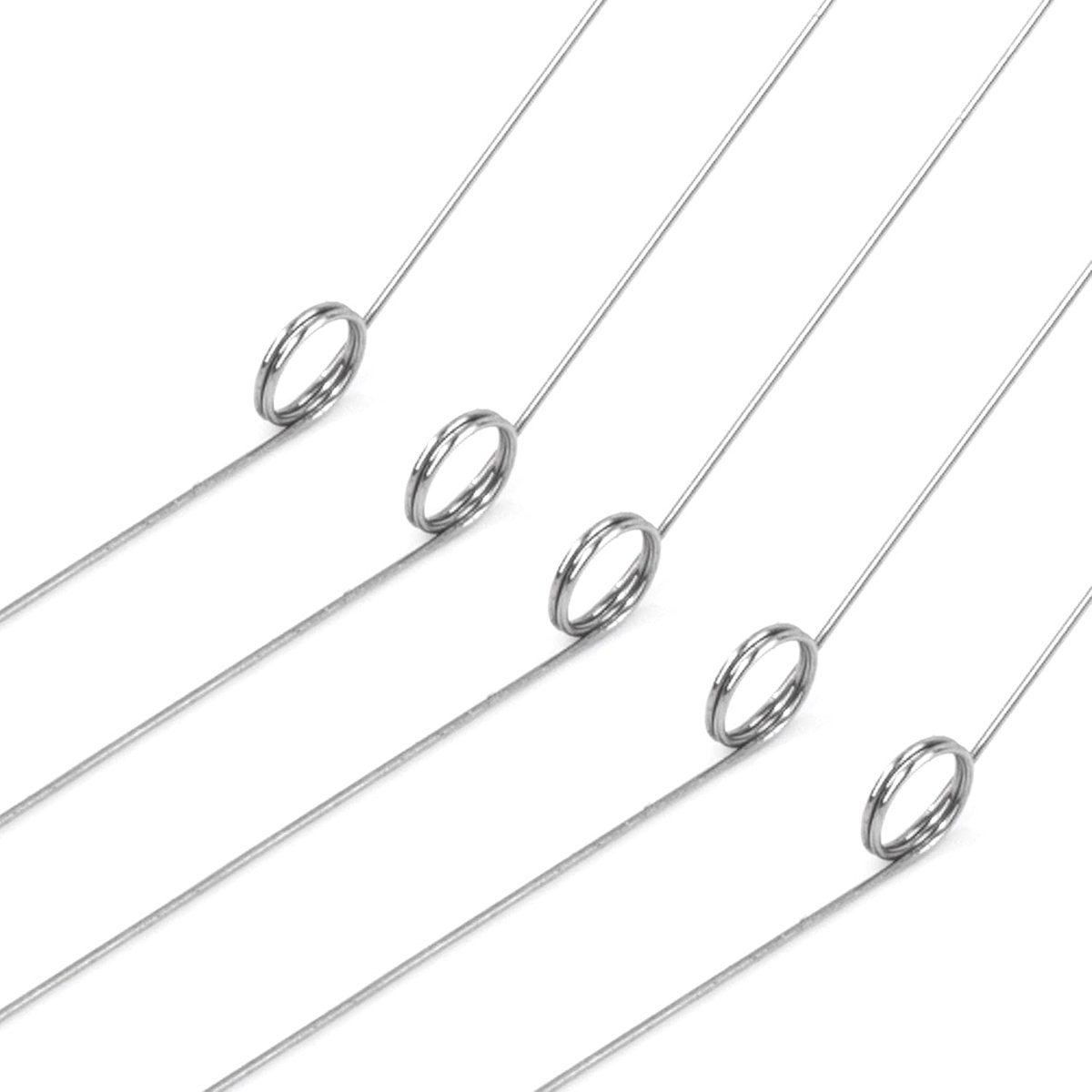 Torsieveren van roestvrij staal draaddiameter 0,2 mm binnendiameter 2 mm armlengte 20 mm hoek 135° 2 omwentelingen links 0,2 x 2 x 20 mm