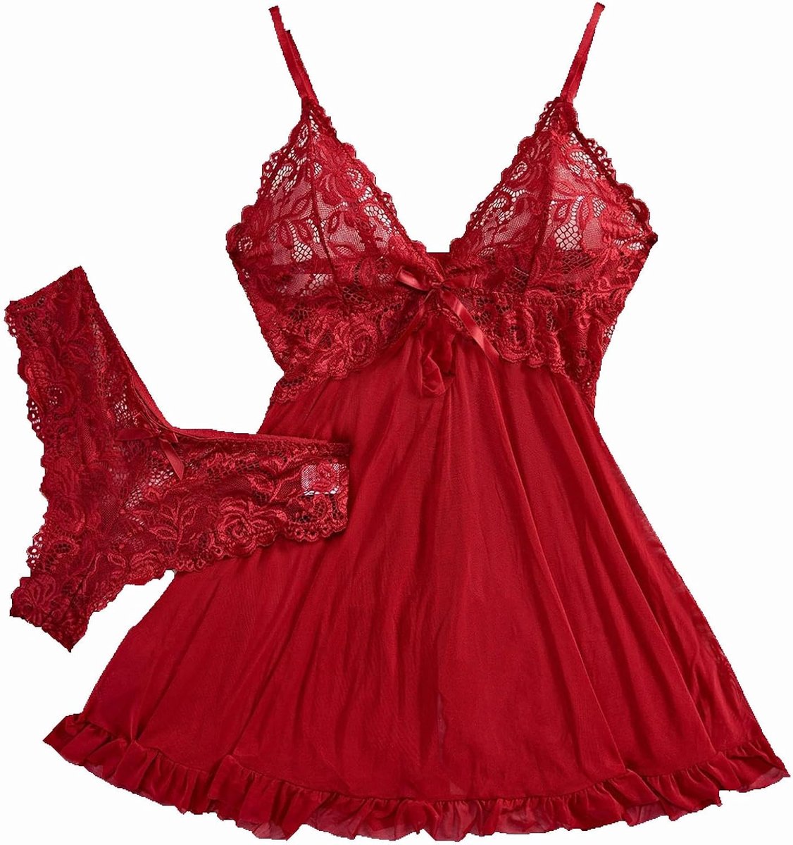 Sexy kanten dameslingerieset beha transparant body borduurwerk bloemen push-up zonder beugel babydoll chic A159