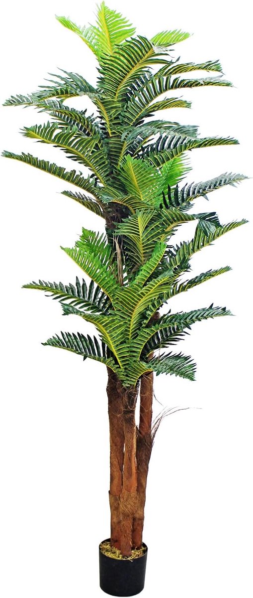 Kunstpalm van kunststof, 180 cm, voor balkon, decoratie in Decovego