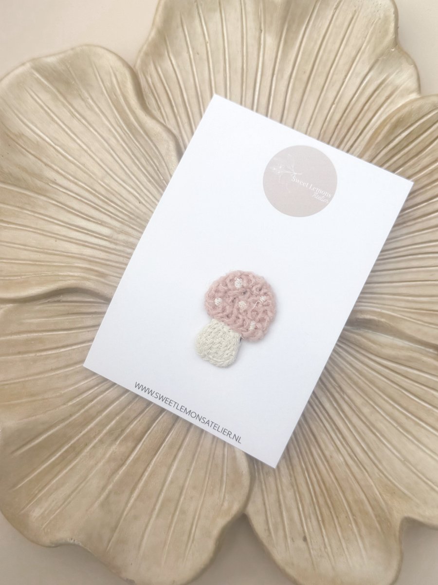 Antislip Haarspeldje - Paddenstoel - Roze - Kraamcadeau - Haarspeldjes voor Baby & Newborn - Babyshower - Haaraccessoires voor Meisjes & Kinderen - Verjaardagscadeau