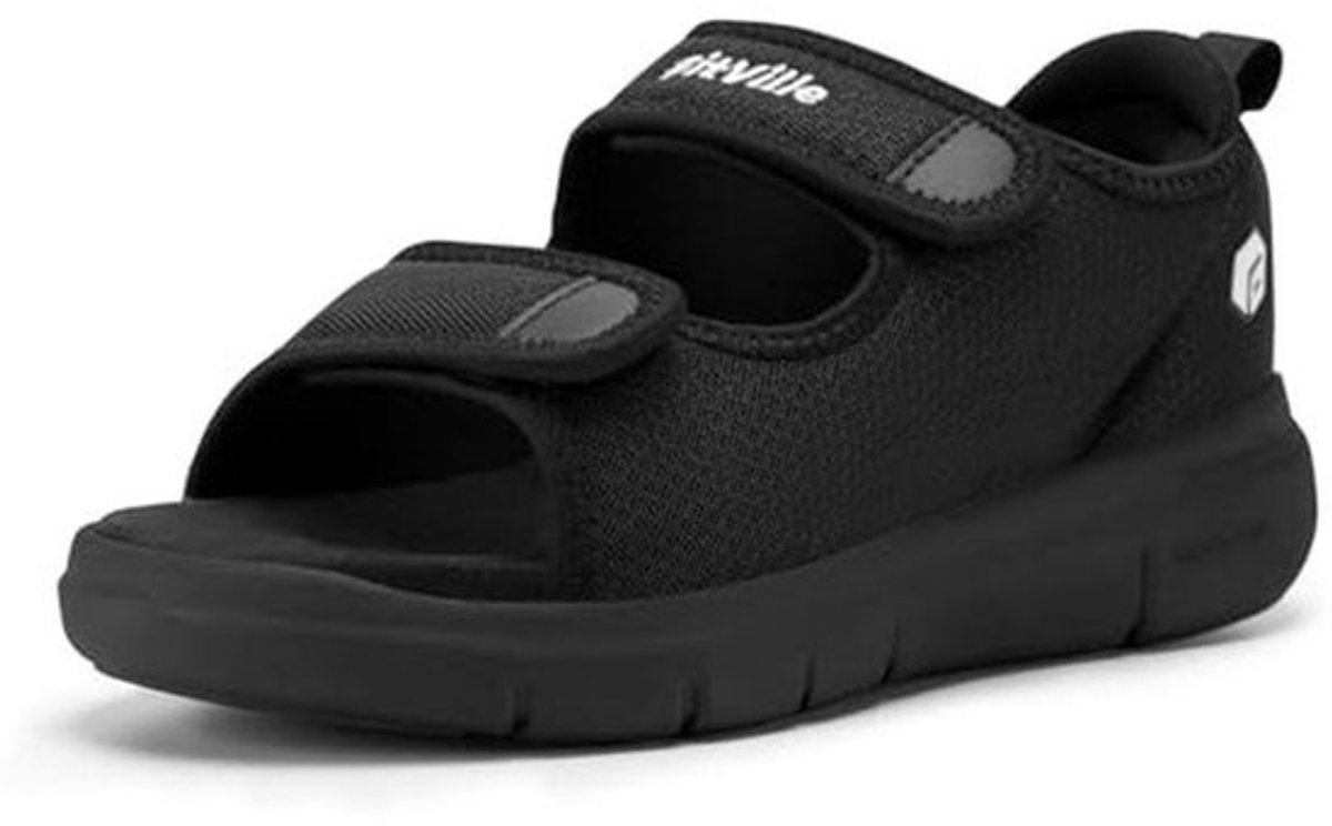 FitVille - Wide Open Diabetic Sandals voor heren - Orthopedische schoenen met verstelbare klittenbandsluiting