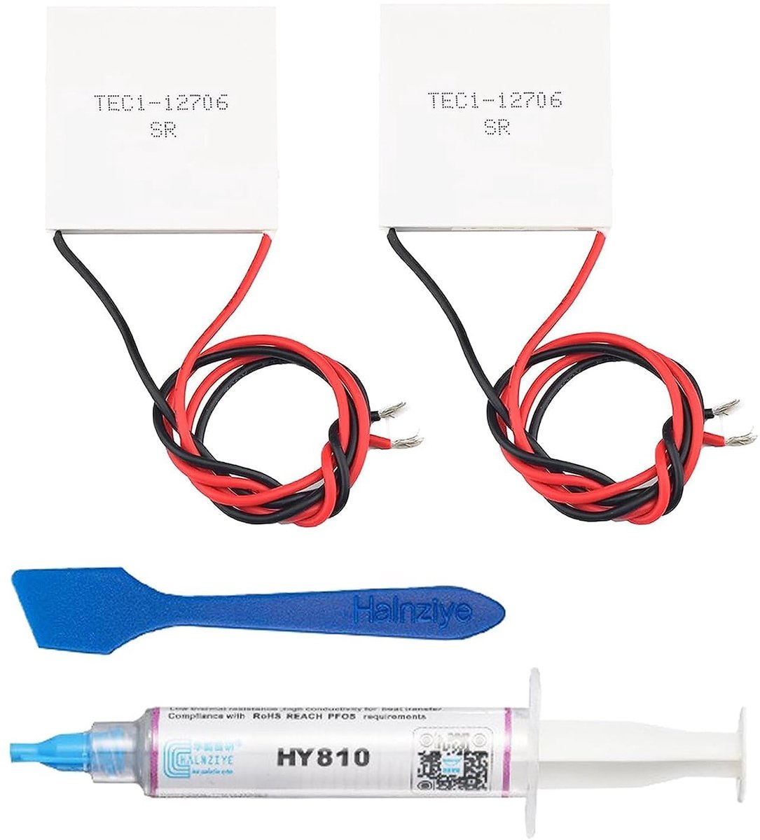Peltier Cooler Module 2pcs - TEC1-12706 - inclusief 5g thermische pasta - ideaal voor koeling - SnelShoppen