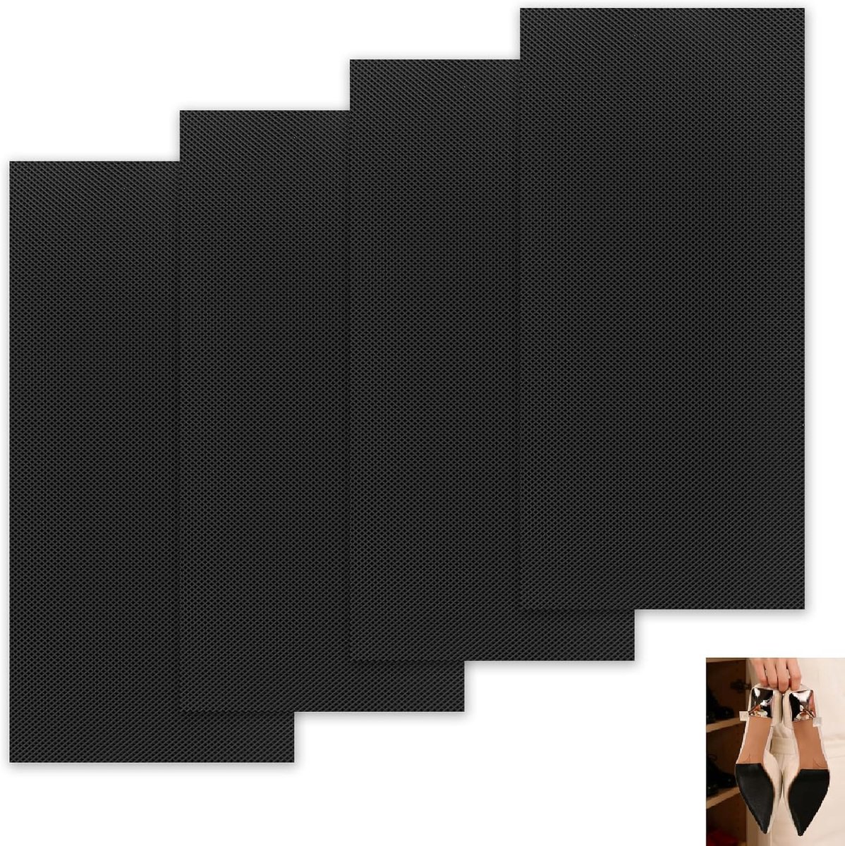 4 stuks antislip schoenpads, zelfklevende, op maat te snijden rubberen antislipzolen 25 * 10 * 0,1 cm voor hoge hakken - ShopVlot