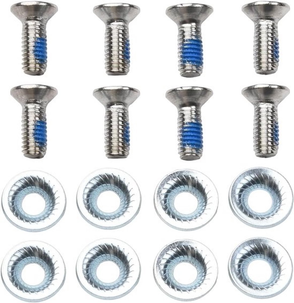 Schroevenset voor snowboard - Schroeven voor bindingen - Onderhoud van bindingen - Metalen schroeven - M6x16 mm - Zwart/Wit