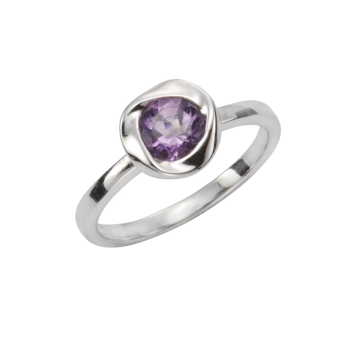 Celesta Ring 925/- Sterling Silber glanz Amethyst lila