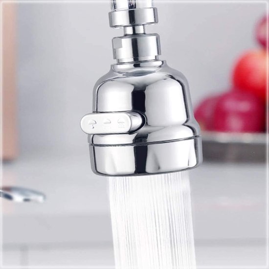 360 ° Roterende Spatbestendige Kraan Beluchter Verstelbare 3 Modi Waterbesparende Kraan Sproeier Hoofd voor Badkamer Keuken — afbeelding 3