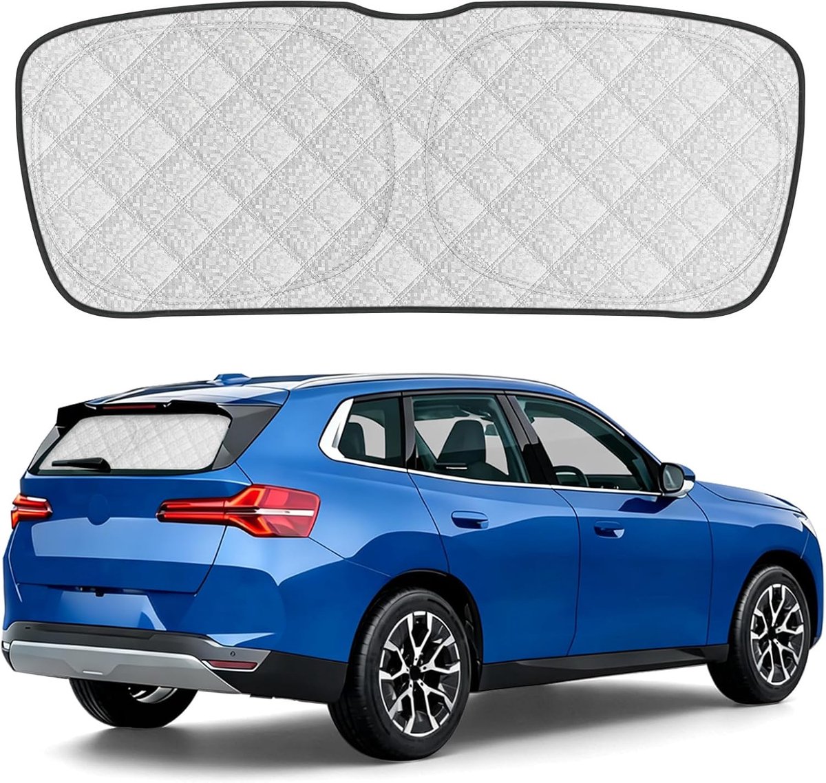 Achterruit, auto, achterruit, vervanging voor BMW X3 2018-2024, achterruitbescherming, zonwering, opvouwbaar, uv-bescherming, reflecterende privacy