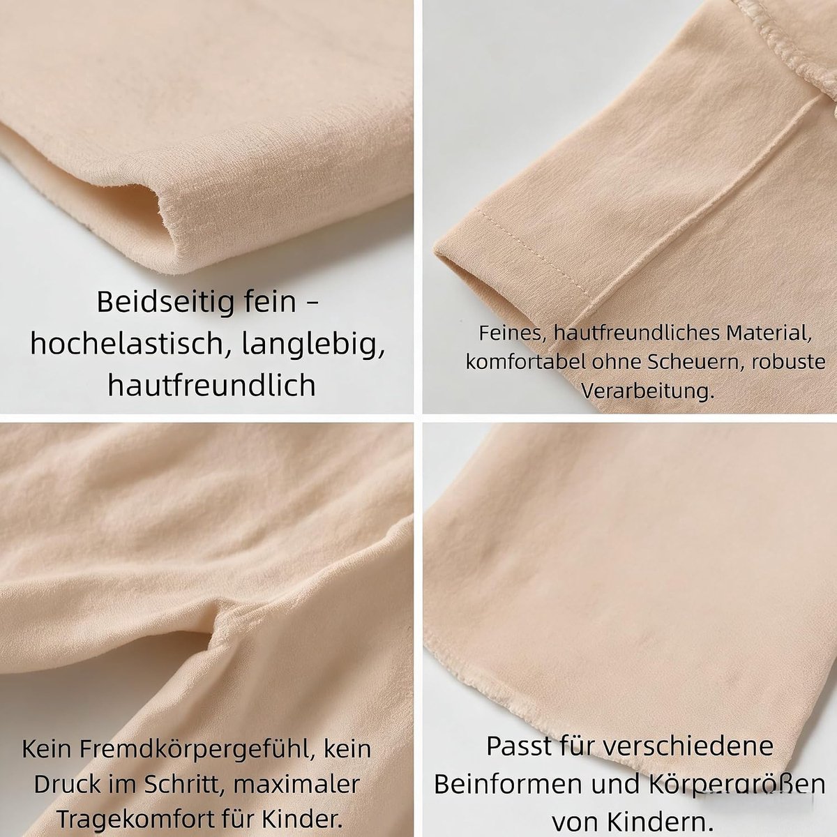 3 stuks meisjes panty's - Kinderpanty's van microvezel voor schooluniform, ballet & dagelijks gebruik - beige Leeftijd 4-6 jaar