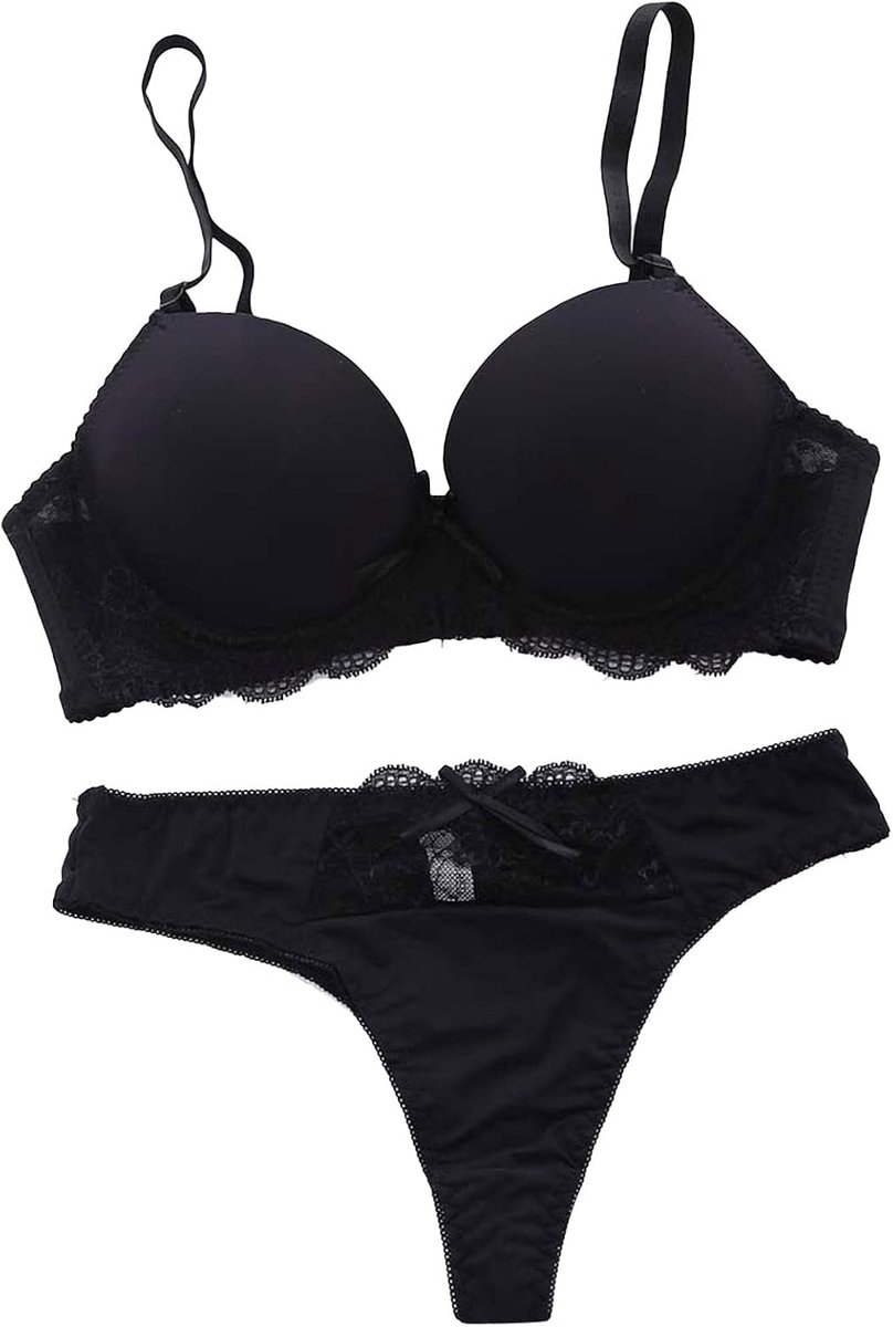 Sexy lingerieset voor dames, kant, satijn, babydoll, string, erotisch, sluier, bustier, sensueel, elegant, charmant, zacht, cadeau, A81