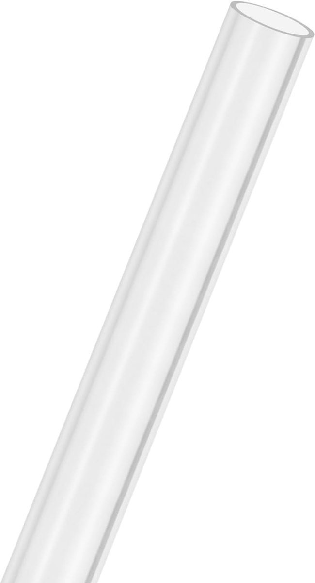 1-Pack Heldere Stijve Acryl Pijp, 14mm[0,55"] ID x 16mm[0,63"] OD Kunststof Ronde Buis voor Waterkoelingssysteem/Lampen/Fonteinen/Aquaria/Display Stand, Acryl Buizen [305mm/12IN]