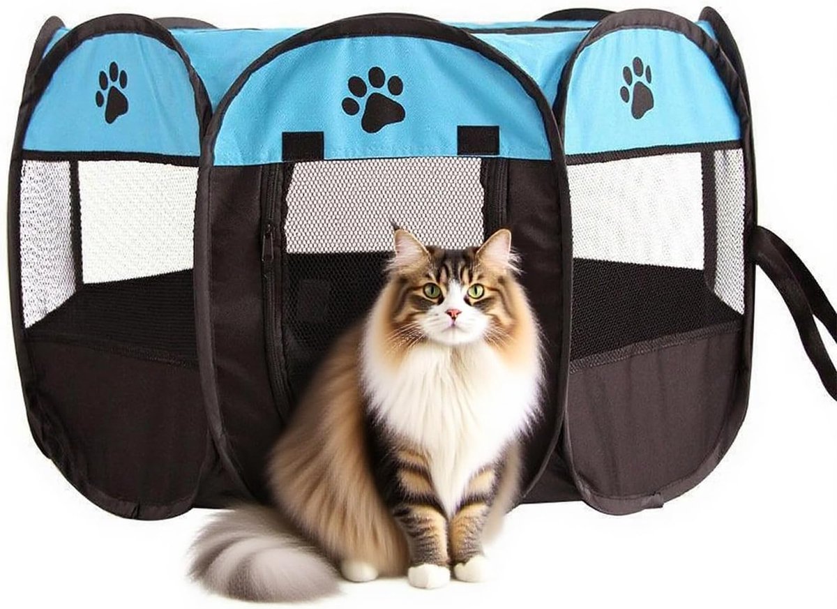 74 x 74 x 43 cm, opvouwbare box voor honden en katten, konijnenhok en konijnenverblijf, veilige ren voor kleine dieren voor woning en buiten