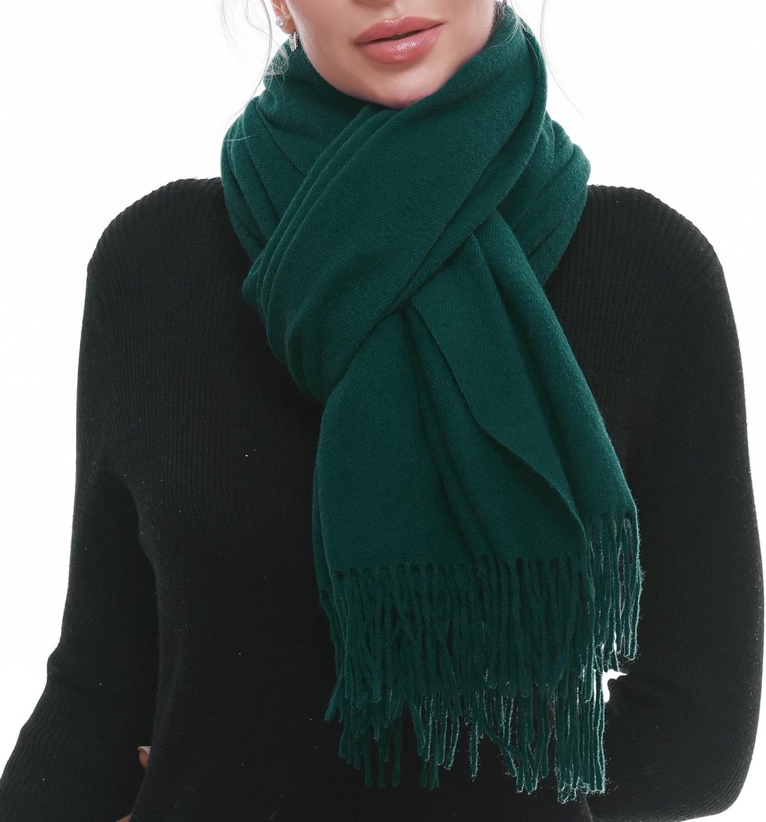 Wintersjaal voor dames, elegant en solide, voor feestjes en vrijetijdskleding