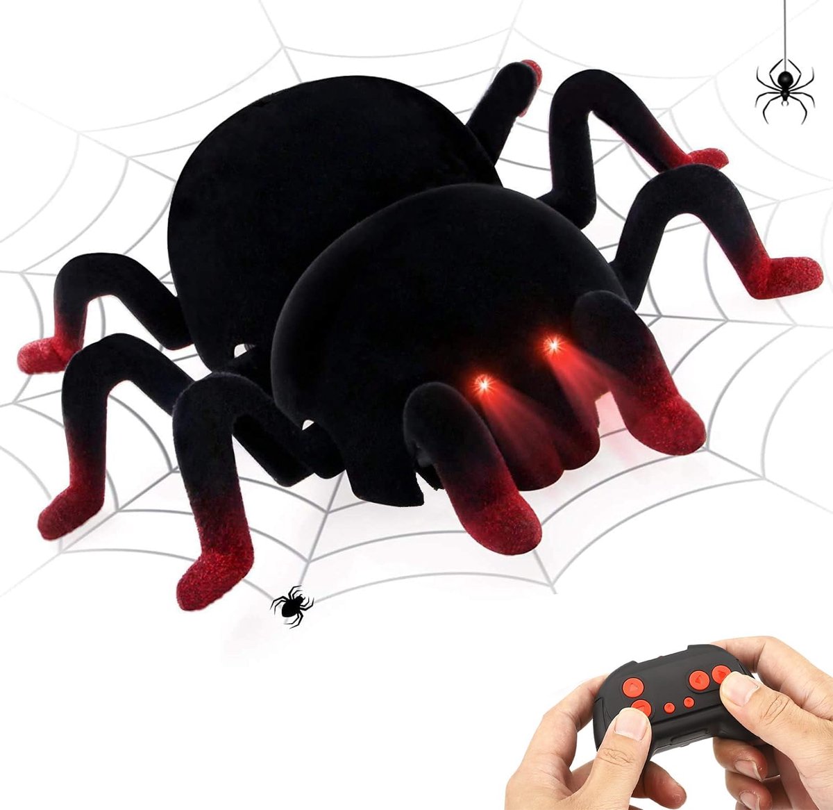 Spider Op afstand bestuurbaar - Klimt op muren en plafonds Oplaadbaar met LED-ogen - Robotachtig spinspeelgoed voor kinderen jaar - Eng cadeau voor jongens en meisjes voor Halloween
