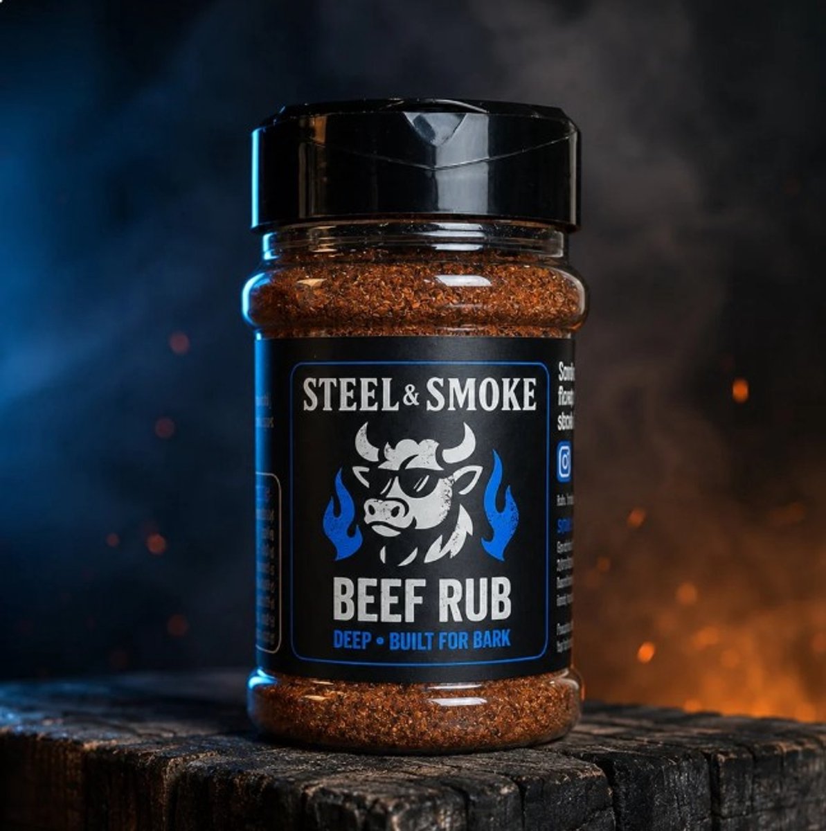 Steel & Smoke Beef Rub – BBQ Kruiden voor Rundvlees – 180 g