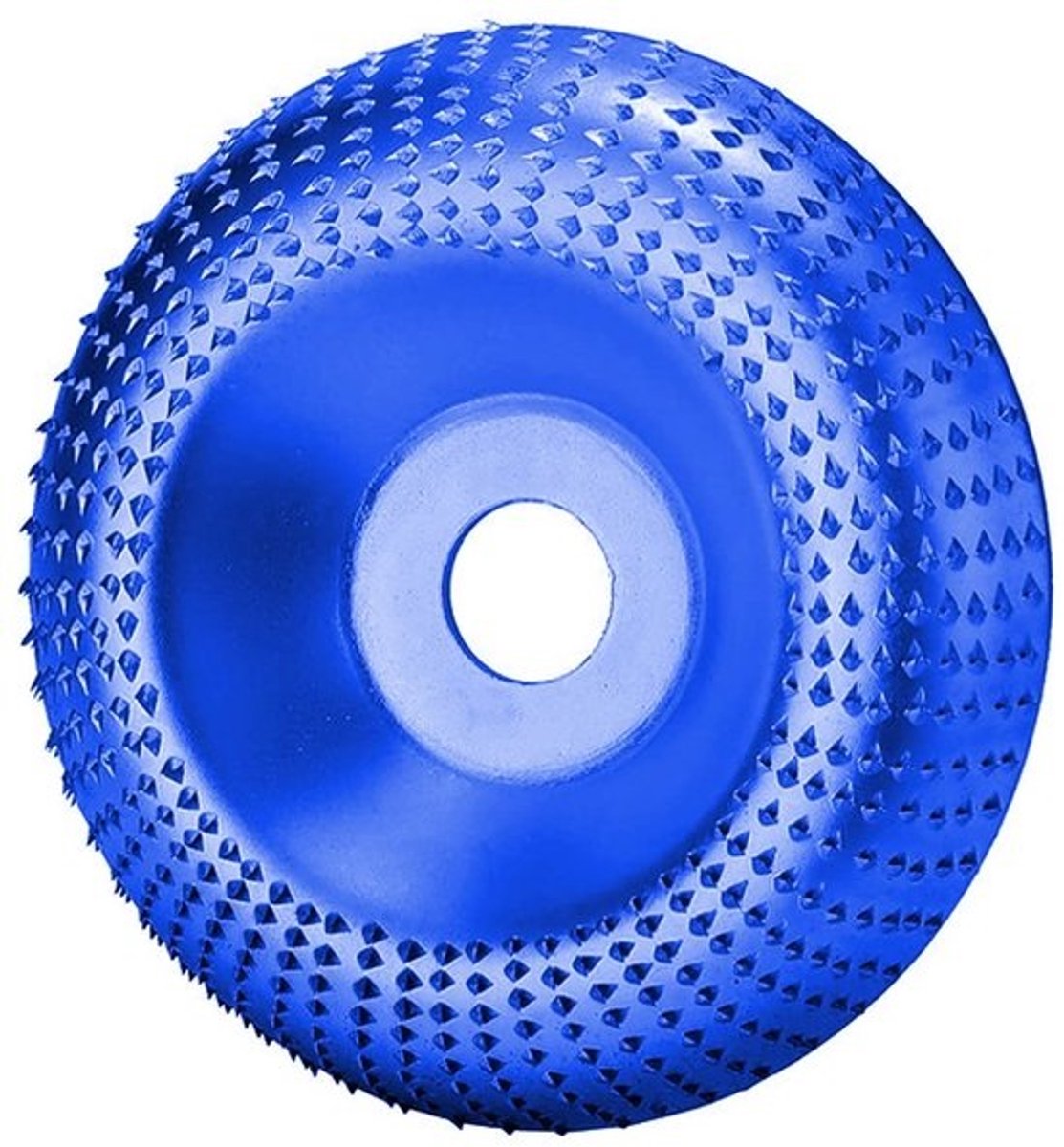 Haakse slijpschijf - Voor houtsnijwerk - Vormgeven en schuren - 52 tanden - 100 mm diameter - Blauw