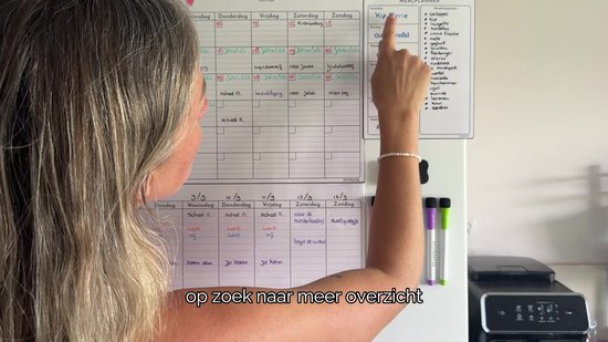 Systemyze Maandplanner & Weekplanner Whiteboard Set – Magnetisch Planbord – Magnetische Maandplanner – Inclusief Dag, Meal Planner, Markers & Wisser – A3 Formaat