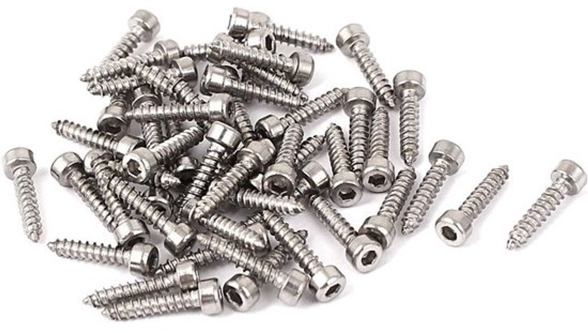 Zelftappende schroeven - Inbusbouten roestvrij staal - Machinebouw meubelbouw - Corrosiebestendig hoge sterkte - M5x45mm 50 stuks
