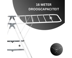 DailySupplies® Droogmolen met Voet voor Camping & Thuis - Wasrek Staand - Droogrek Inklapbaar -Wit