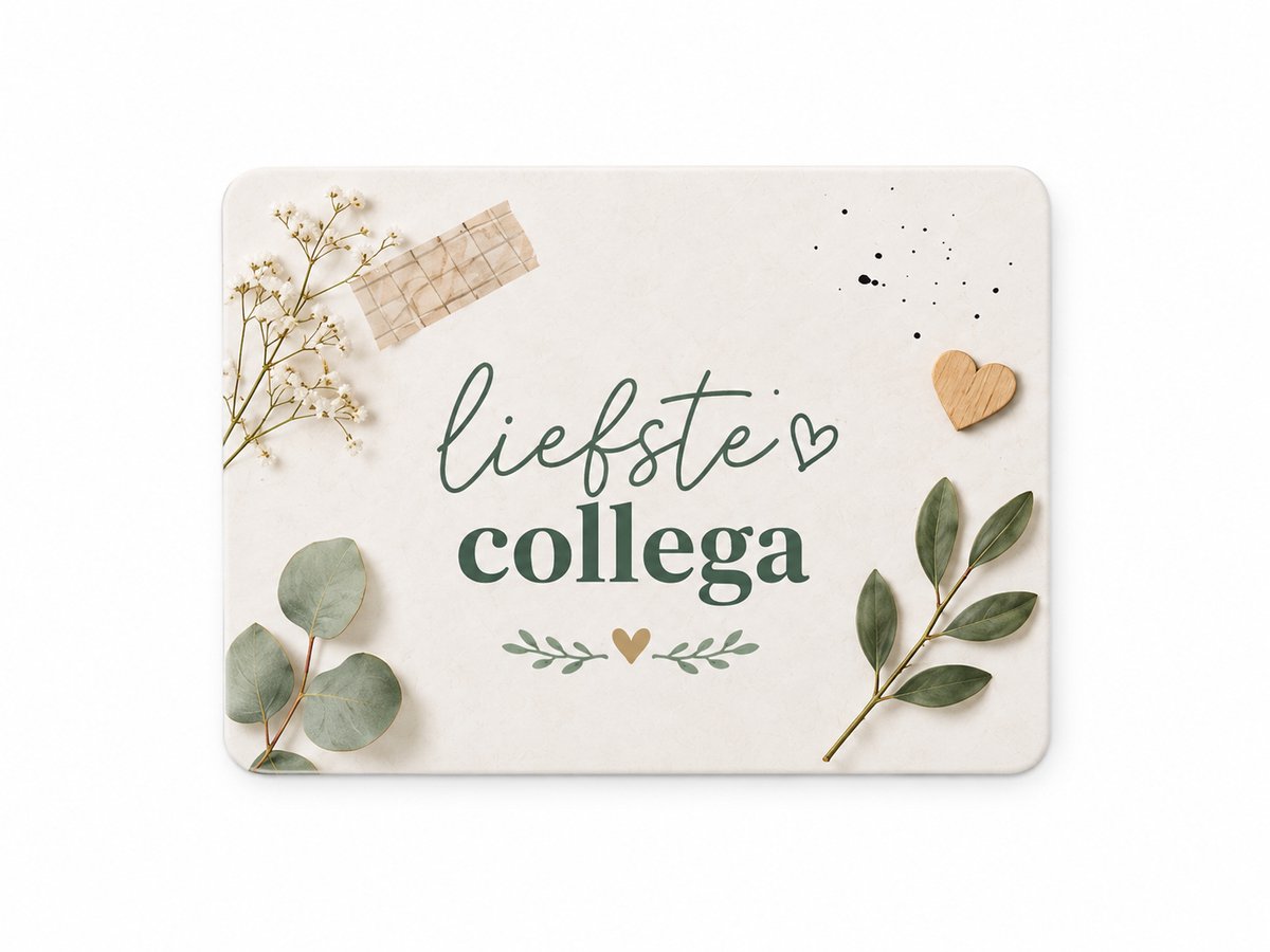 Koelkastmagneet MDF Liefste Collega – 9 x 7 cm – Cadeau voor Collega – Bedankje Werk – Magneet voor Koelkast