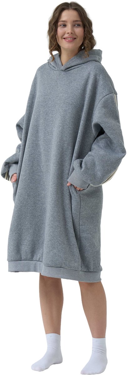 JERSEY - hoodie 70x110 cm - unisex - one size - Ghost Gray - grijs