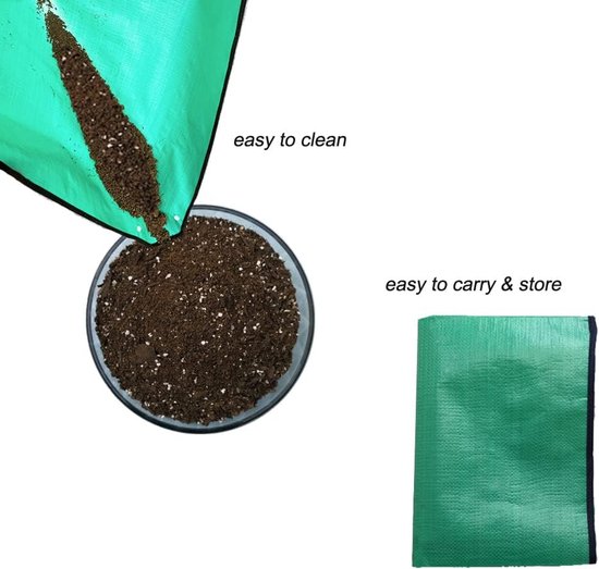 Dailygoods- Plantenverpotmat Waterdicht - Opvouwbaar Tuintapijt - Binnen/Buiten Gebruik - 27" x 27" - Vuilbestendig Materiaal - Gemakkelijk Schoon te Maken - Tuinmat van Dailygoods — afbeelding 3