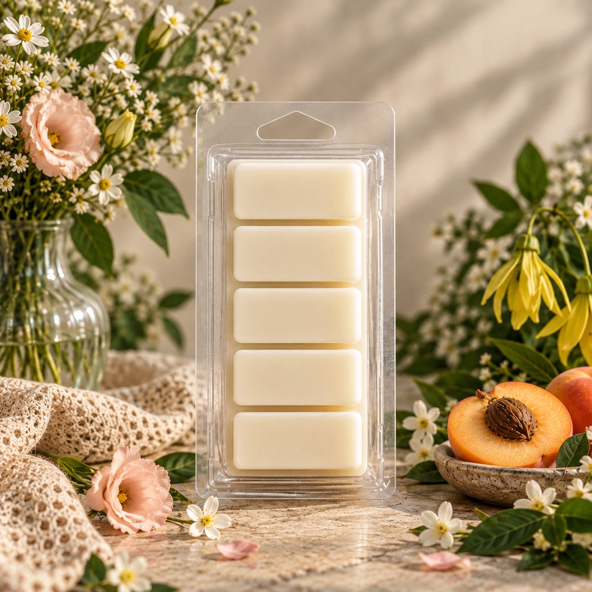 Anna's Geurenhuisje Waxmelts Jardin Secret - Snapbar - 55 gram - Sojawas - Handmade - Dierproefvrij - Vegan - Huisparfum - Voor in geurbrander - Waxbrander - Geur in huis - Wax melt - Geurkaars - Parfum Groen