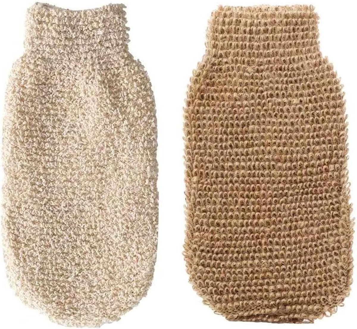 2 Pcs Plant Fiber Exfoliating Gloves, Exfoliating Gloves, Body Exfoliating Gloves, Shower, Reveals Soft and Radiant - ShopVlot