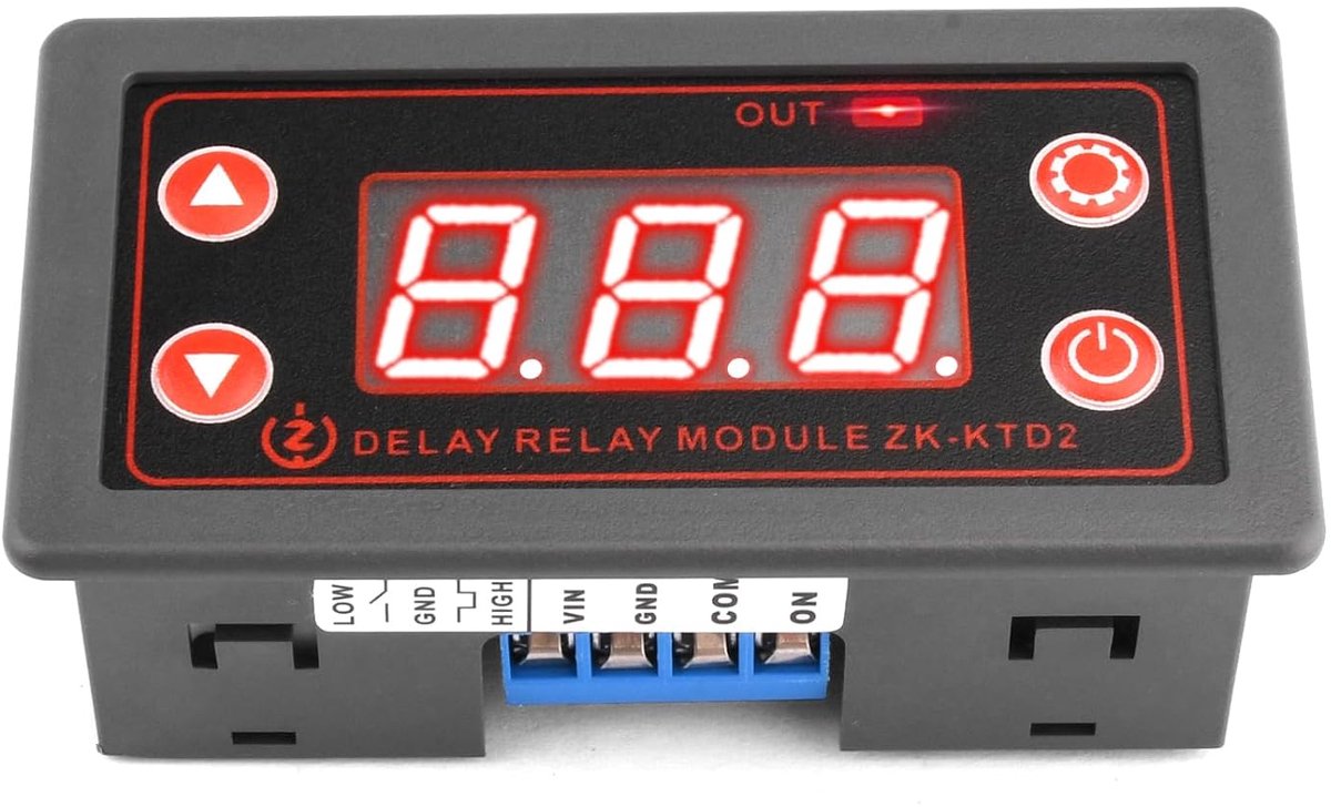 Time Relay DC 5V-30V Programmable Relay Switch Module LED Display, Digital Time Cycle, 0.1S-999 Mins, ON-OFF Control - ShopVlot