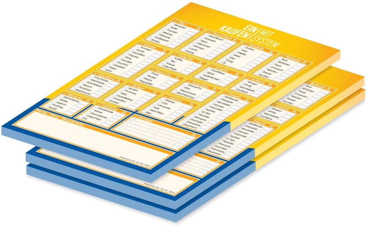 PRICARO Shopping list "System", dotted, magnetic, A5, 50 sheets, 3 pieces - ShopVlot