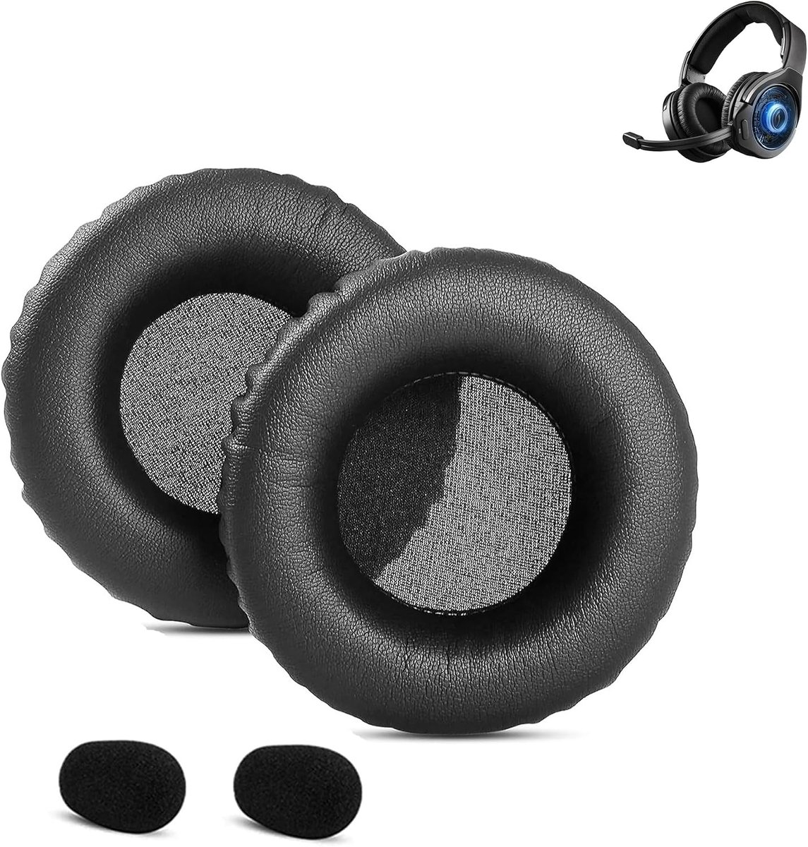 Replacement Ear Pads Compatible with PDP Afterglow AG9 PS4 Headset Ear Pads Replacement with Protein Leather - ShopVlot