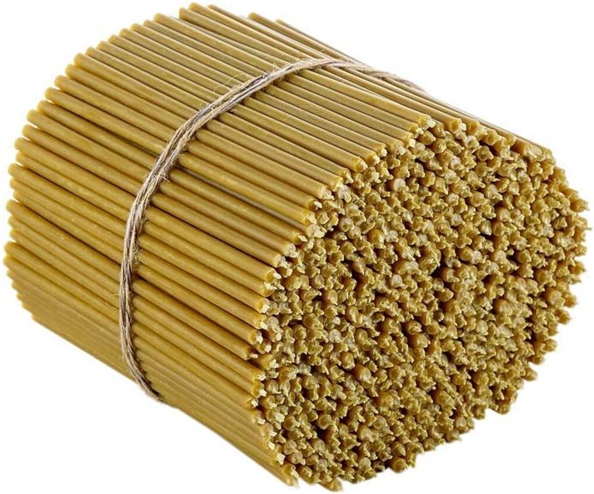 Danilovo Ritual Candles 100% Beeswax (Yellow) - Orthodox Candles for Prayer Table Decoration Wedding - ShopVlot